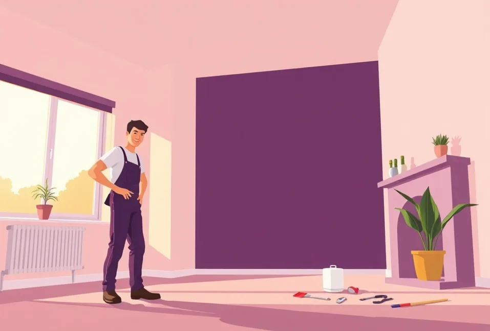 Intérieur rénové après travaux de peinture à Saint-Denis
