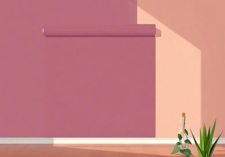 Pose de papier peint, rouleau et brosse à maroufler